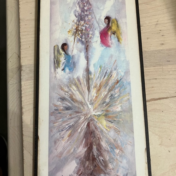 Vintage Ted DeGrazia Lighting The Lord’s Candle, Wood Wall Plaque - Picture 9 of 9